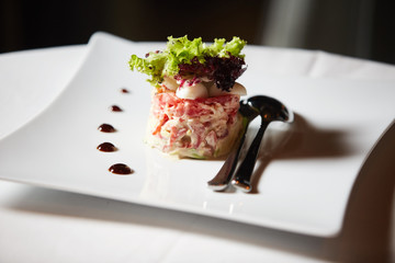 Bowl of delicious fresh salad