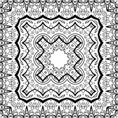 Vector Monochrome tribal Background. Template for Greeting Card