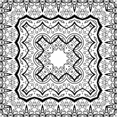 Vector Monochrome tribal Background. Template for Greeting Card