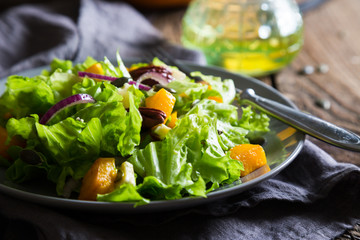 Vegetable salad with pumpkin