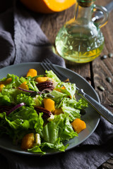 Vegetable salad with pumpkin