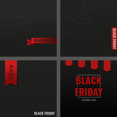 black friday banners set