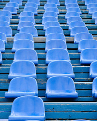 Fototapeta premium rows of empty seats in stadium