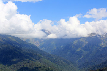 Naklejka premium peak mountain top sky nature summer 