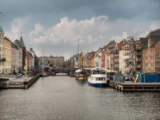 Fototapeta na wymiar Nyhavn in Copenhagen harbor, Denmark