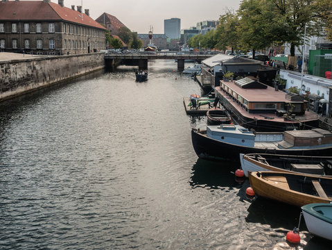 Frederiksholms Canal in Copenhagen in Denmark