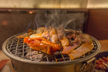 Grilled time , warm tone