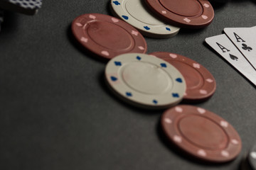 Poker cards and chips concept.