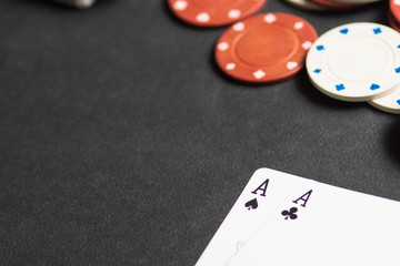 Poker cards and chips concept.