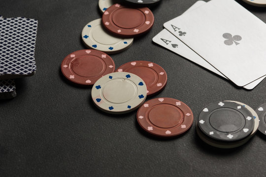 Poker cards and chips concept.