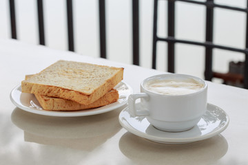 Coffee and toast