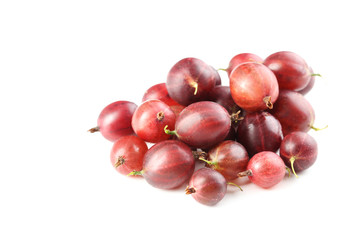 Gooseberries fruit isolated on a white