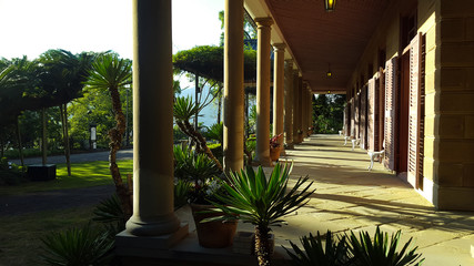 Landhauseingang Abendsonne