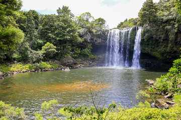 Gorgeous view of Kerikeri waterfall, New Zealand