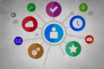 User interface, concept of social network