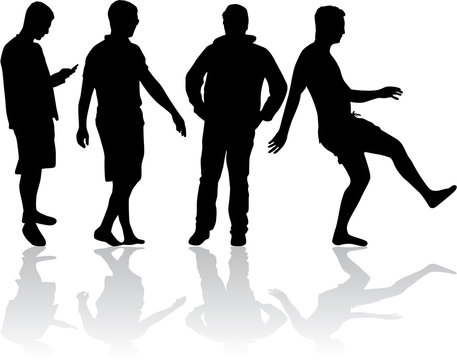 Silhouette of a man.