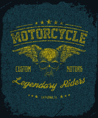 Vintage Road king t-shirt graphic with wings.