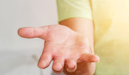 Empty businessman hand