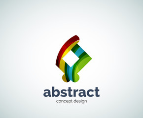 Vector abstruse shape logo template