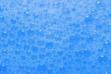 detergent foam bubble with blue tone for background
