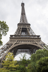 bottom view of the Eiffel Tower