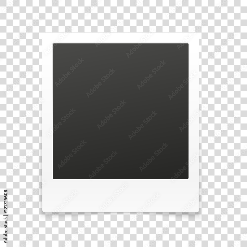 Poster Vector photo frame isolated on transparent background. Vector il