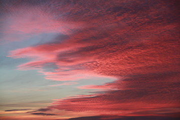 Ciel nuages couché de soleil