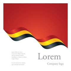 New brochure abstract design modular pattern of wavy flag ribbon of Belgium