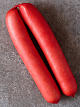 Rustic English Saveloy Red Pork Sausage