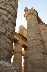 columns of karnak temple luxor egypt