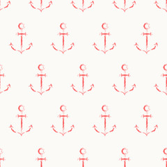 Vector seamless pattern with anchors