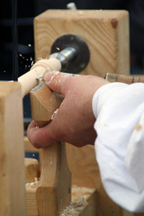 hands of a cabinetmaker working