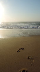 Footprints on the sand