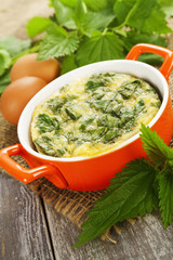 Casserole with nettle