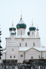 winter view at russian orthodox church