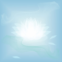 Fototapeta na wymiar lotus white light blue background art abstract creative modern vector illustration