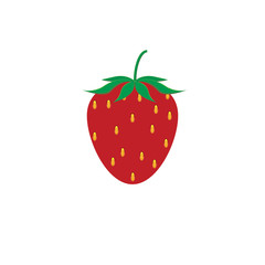 Strawberry isolated white background element for design vector