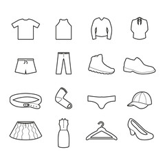Clothes icon set