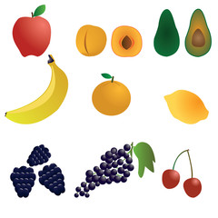Fruit icon set
