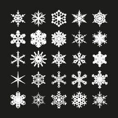 Snowflakes set.