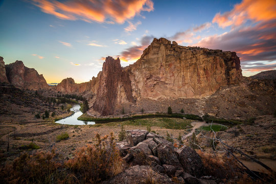 Sunset Over Smith Rock, Oregon