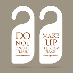 vector hotel hanger signs