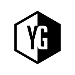 INITIAL hexsagonal HALF LOGO