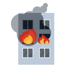 vector house fire