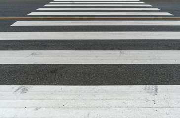 Crosswalk on asphalt road