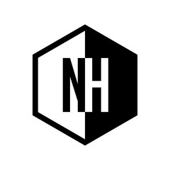 INITIAL hexsagonal HALF LOGO