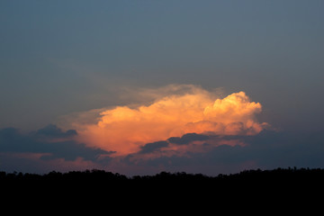 orange and blue cloud when sunset