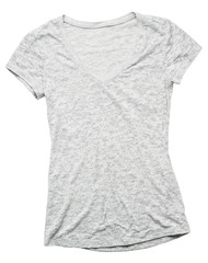 Gray women's t shirt on white
