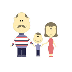 Smiling family vector illustration 