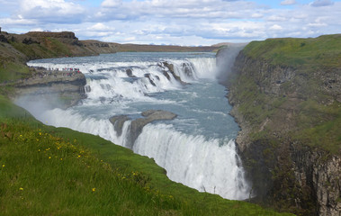 Gulfoss (Golden Falls) waterfall Iceland